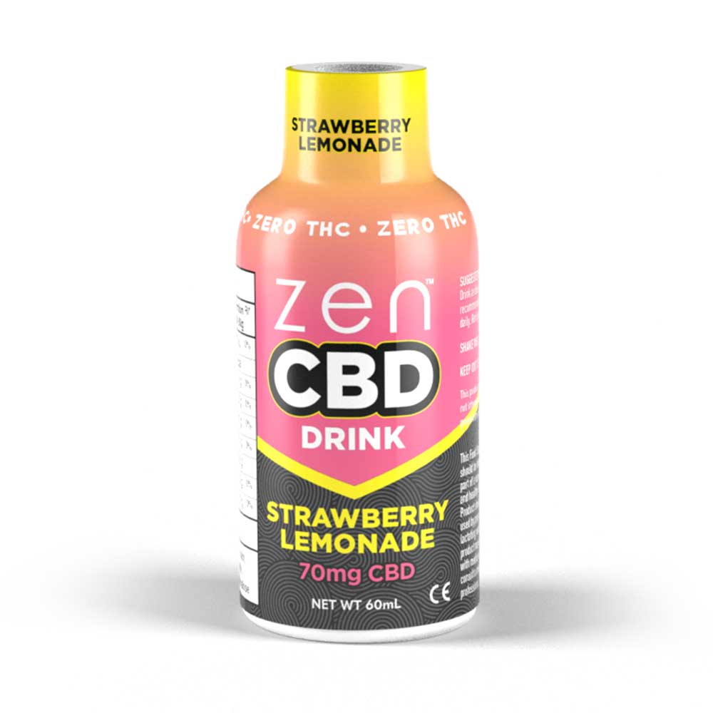 ZenCBD Drink Erdbeer-Limonade - 70mg CBD - 60ml